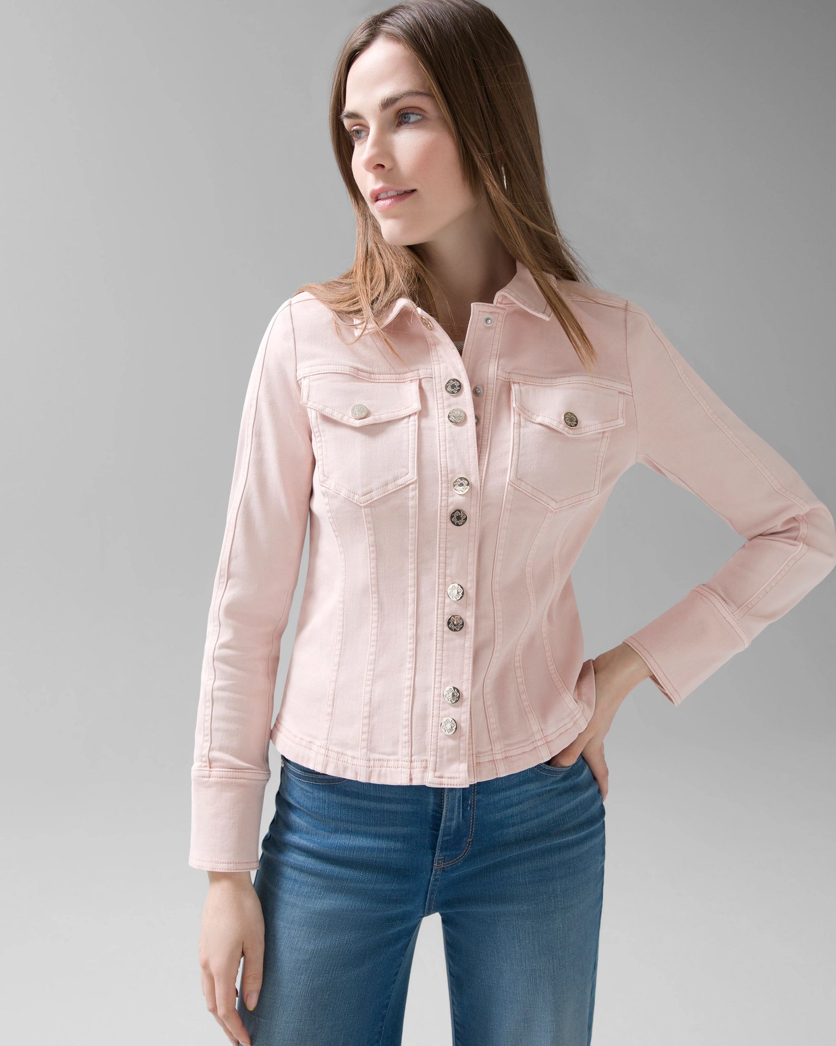 White house black market pink jacket on sale